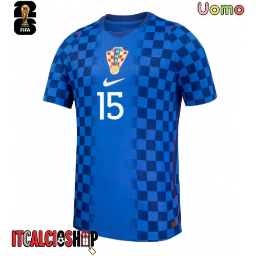 Croazia Mario Pasalic #15 Seconda Maglia Mondiali 2026 Manica Corta